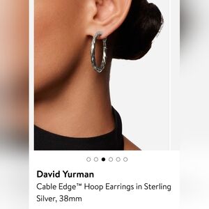 David Yurman Twisted Hoop Earrings - Silver. #34